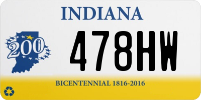 IN license plate 478HW