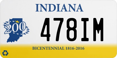 IN license plate 478IM