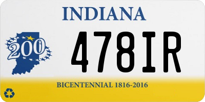 IN license plate 478IR