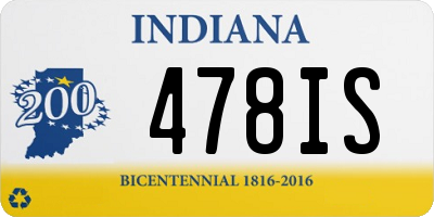 IN license plate 478IS