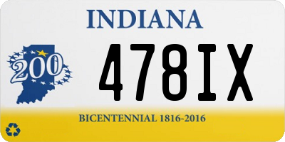 IN license plate 478IX