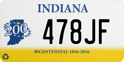 IN license plate 478JF