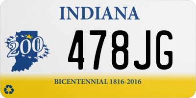 IN license plate 478JG