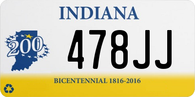 IN license plate 478JJ