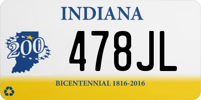 IN license plate 478JL