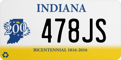 IN license plate 478JS