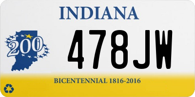 IN license plate 478JW