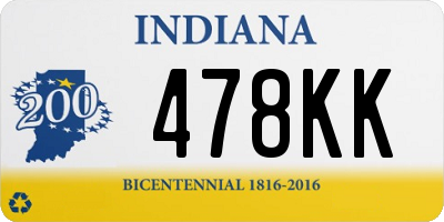 IN license plate 478KK