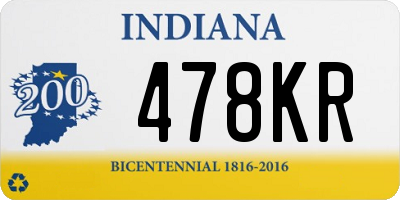 IN license plate 478KR