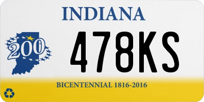 IN license plate 478KS