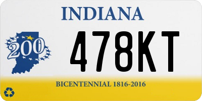 IN license plate 478KT