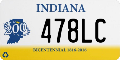 IN license plate 478LC