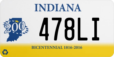 IN license plate 478LI