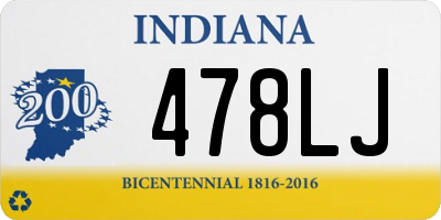 IN license plate 478LJ