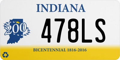 IN license plate 478LS