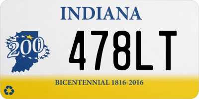 IN license plate 478LT