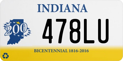 IN license plate 478LU