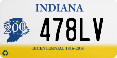 IN license plate 478LV