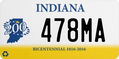 IN license plate 478MA