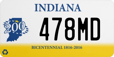 IN license plate 478MD