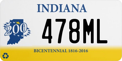 IN license plate 478ML