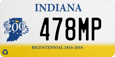 IN license plate 478MP