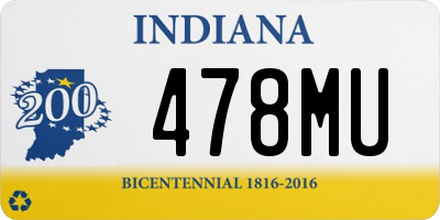 IN license plate 478MU