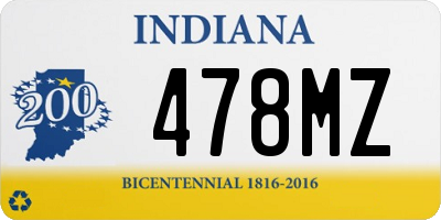 IN license plate 478MZ