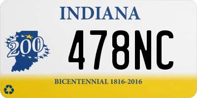 IN license plate 478NC