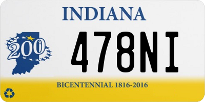 IN license plate 478NI