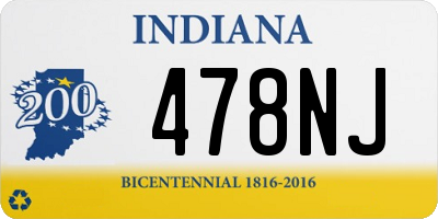 IN license plate 478NJ