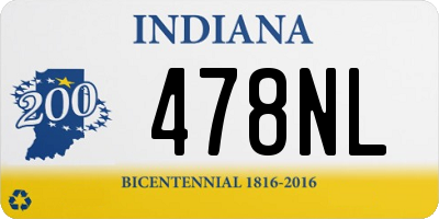 IN license plate 478NL