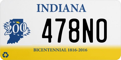 IN license plate 478NO