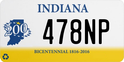 IN license plate 478NP