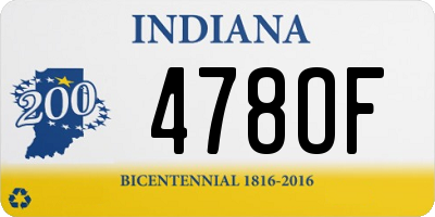 IN license plate 478OF