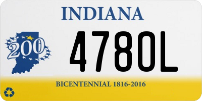 IN license plate 478OL