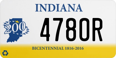 IN license plate 478OR