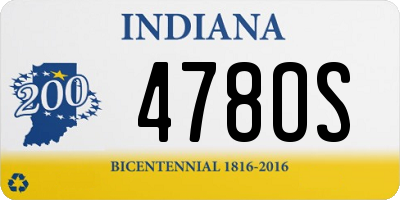 IN license plate 478OS