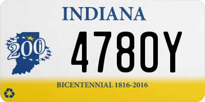 IN license plate 478OY