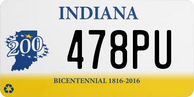 IN license plate 478PU