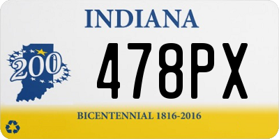 IN license plate 478PX