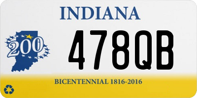 IN license plate 478QB