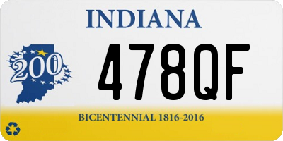 IN license plate 478QF