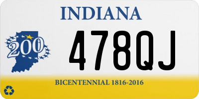 IN license plate 478QJ