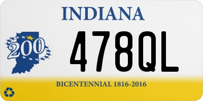 IN license plate 478QL