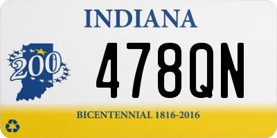 IN license plate 478QN