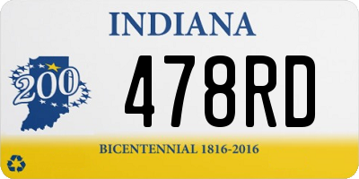 IN license plate 478RD