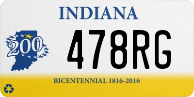 IN license plate 478RG