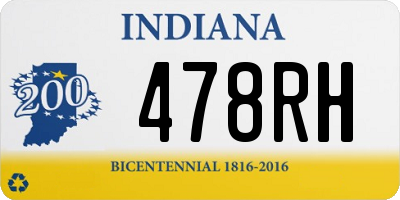 IN license plate 478RH