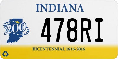 IN license plate 478RI